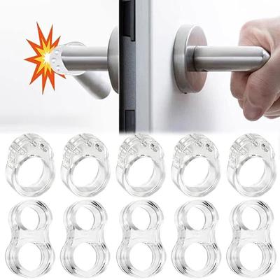 1/10Pcs Door Stops Silicone Door Handle Buffer Wall Protection Doorknob Bumper Furniture Protected Crash Pads Shockproof Rings