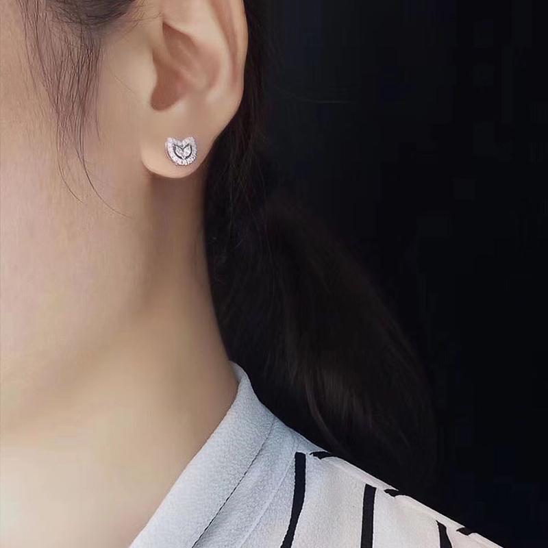 New Temperament Sweet Stud Earrings Girls Simple Stylish Accessories for Women Chic Wedding Earrings Newly Designed Jewelry