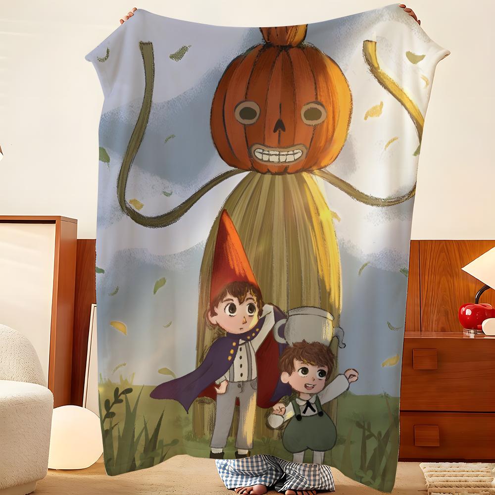 Animation Over The Garden W-Wall Throw Flannel Throw Blanket, Lightweight Cozy, Durable Washable Cute Cool