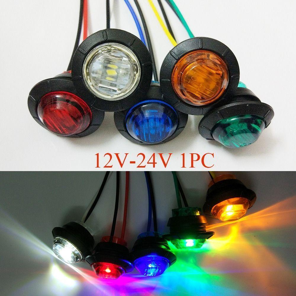 Trucks Clearance Lights Round Turn Signal Lamp Auto Light LED Side Marker Light Tail Brake Lamp