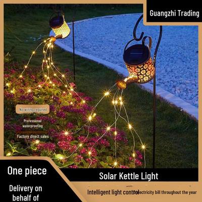 "Solar-Powered Outdoor Garden Lantern: Hollow Projection, Waterproof, Hanging & Stake Options"