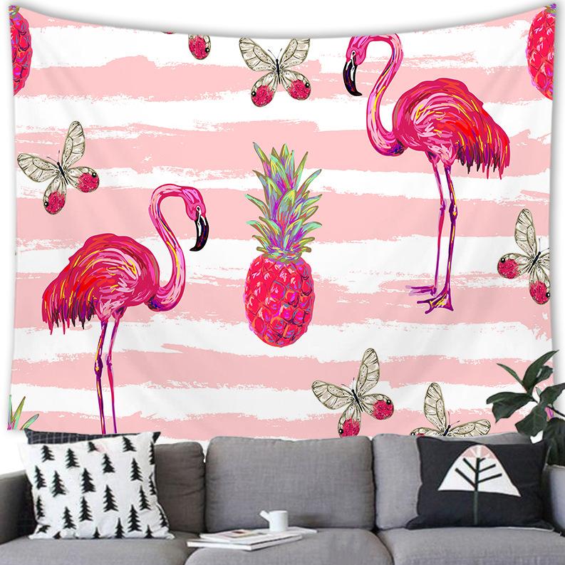 

Flamingo Landscape Series digitalprinted polyester tapestries living rooms bedrooms macrame wall hanging room decor aesthetic 74x94cm(29x37in)