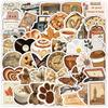 50 Waterproof Coffee Aesthetic Graffiti Stickers for Water Cups and Decorations