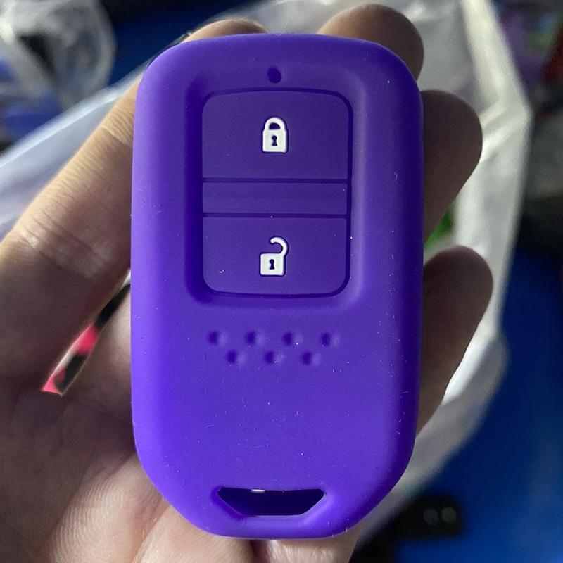 ZAD 2 button silicone rubber car key cover case holder for honda Vezel city civic Jazz CRV Crider HRV Fit Freed Smart key