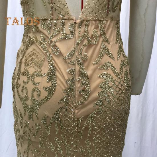 Rochie de seară pentru femei, cu decolteu în V adânc, slim fit, fără mâneci, fără mâneci, cu paiete strălucitoare, tiv cu coadă de pește, până la podea, rochie maxi pentru petrecerea de bal.