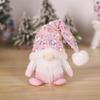Pink Dwarfs Christmas Decorationtoy With Sequined Hat/Dress,Embroidered Detail, Plushie Feel Mini Plushie Toy