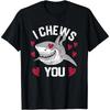 Shark Valentine's Day Funny V-Day Couples Love I Chews You T-Shirt Vintage Clothes  Shirts for Women  Graphic T Shirts