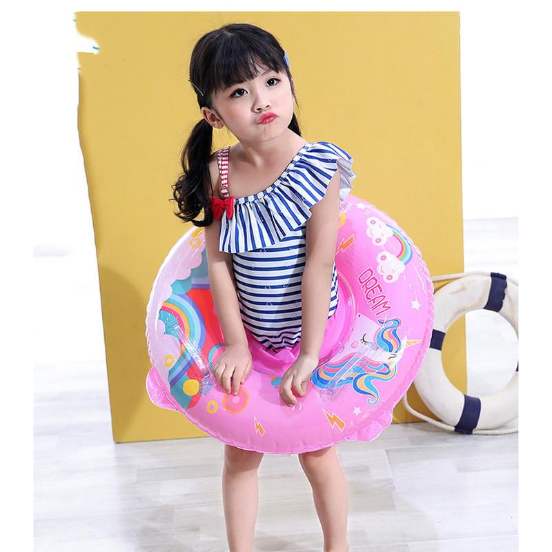 Childrens Cartoon Unicorn With Pants Pocket Inflatable Swimming Ring Water Toy