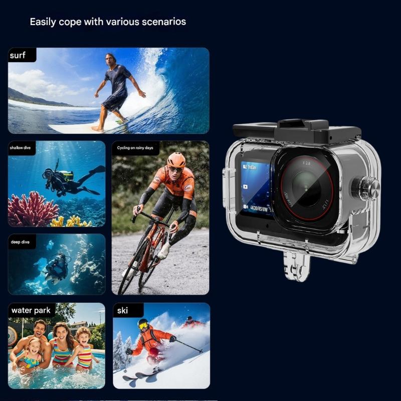 Waterproof Housing For Action 6 Camera Diving Case Defense Scratch Resistant Cover 2Cold Shoe Slot Interfaces