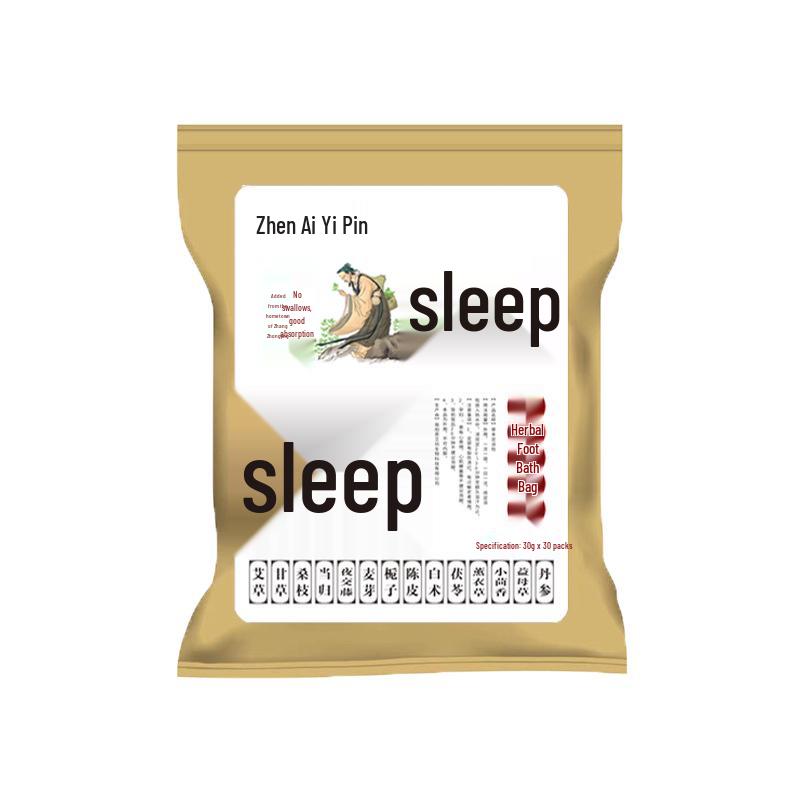 Moisture-Wicking Herbal Foot Soak Bag with Mugwort, Peppercorn, and Ginger