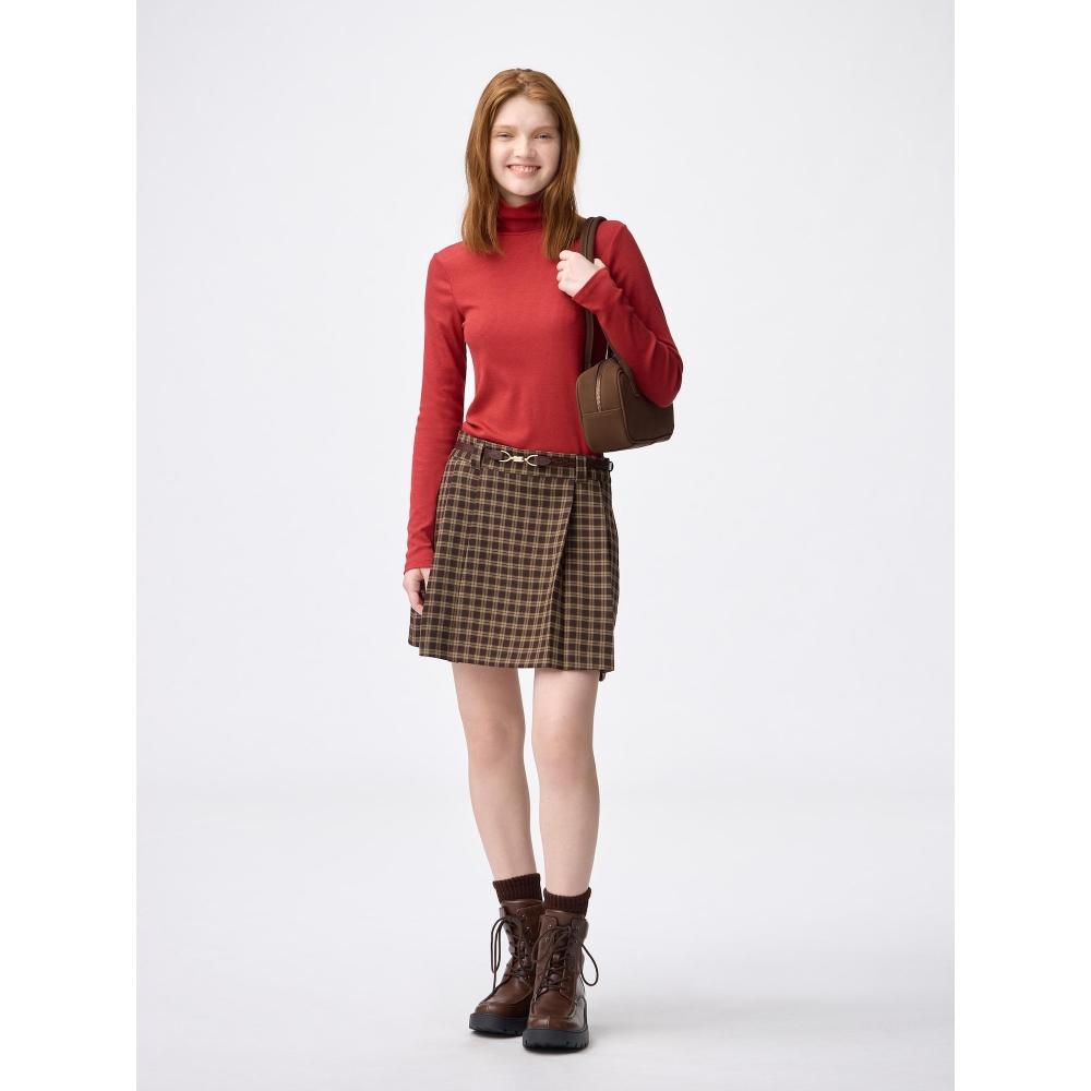 Gu By Uniqlo Warm Ribbed Turtleneck Tee  Long Sleeve 