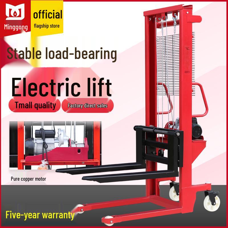 Manual and Electric Hydraulic Stacker: 1-2 Ton Capacity Forklift & Lifting Truck
