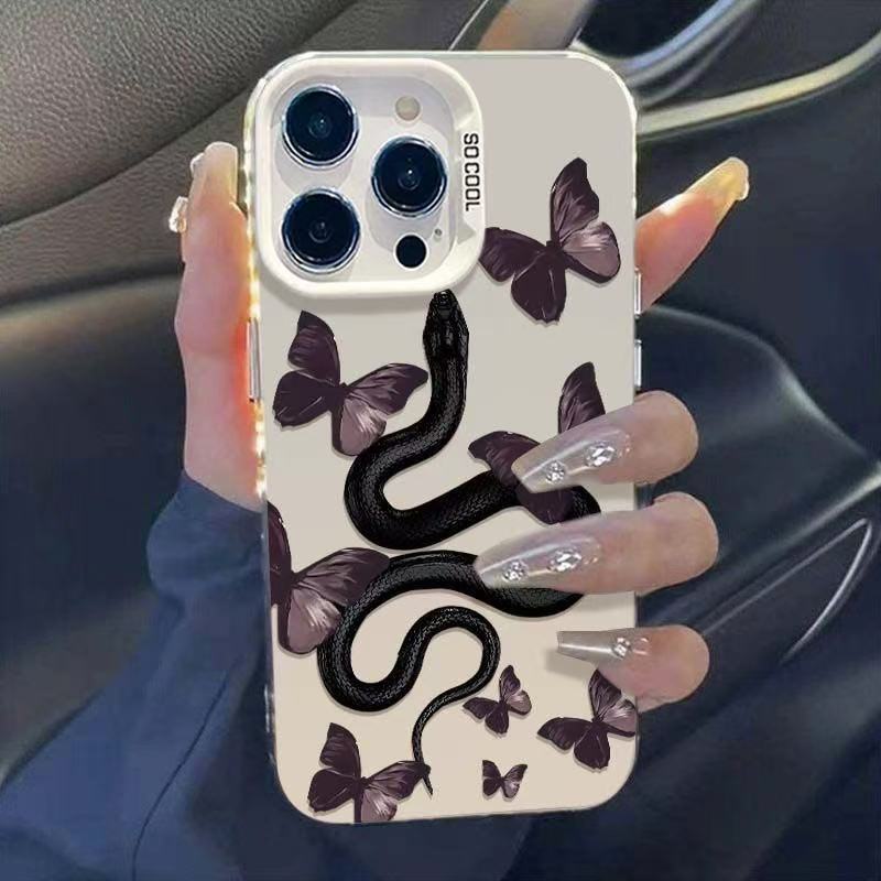 Butterfly Snake for iPhone15Pro Mobile Phone Case 15/14/16 E Laser 12 Apple 13 New 17promax