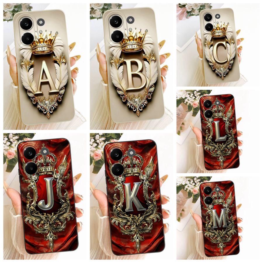 For Xiaomi Poco X8 Pro Phone Case Initial Letter Silicone Soft Back Cover For Xiaomi PocoX8 X 8Pro 5G Coque Alphabet Capa