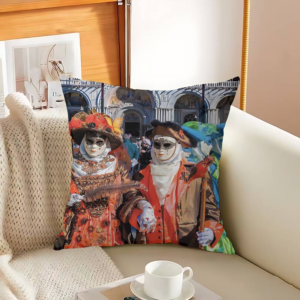 Popular Festival Carnival Cushion Cover Car Throw Pillow Case For Sofa Car Christmas Gift 40x40cm 45x45cm