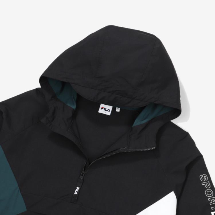 FILA Jackets Men's Black Hooded Moderate Other FS2JKF2112X-BLK