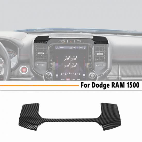 For Dodge Ram 1500 2019-2025 ABS Carbon Center Console Storage Panel Cover Trim