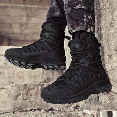Men's Waterproof Leather Hiking Work Boots Non-Slip Lightweight Outdoors Breathable Non-Slip Desert Boots