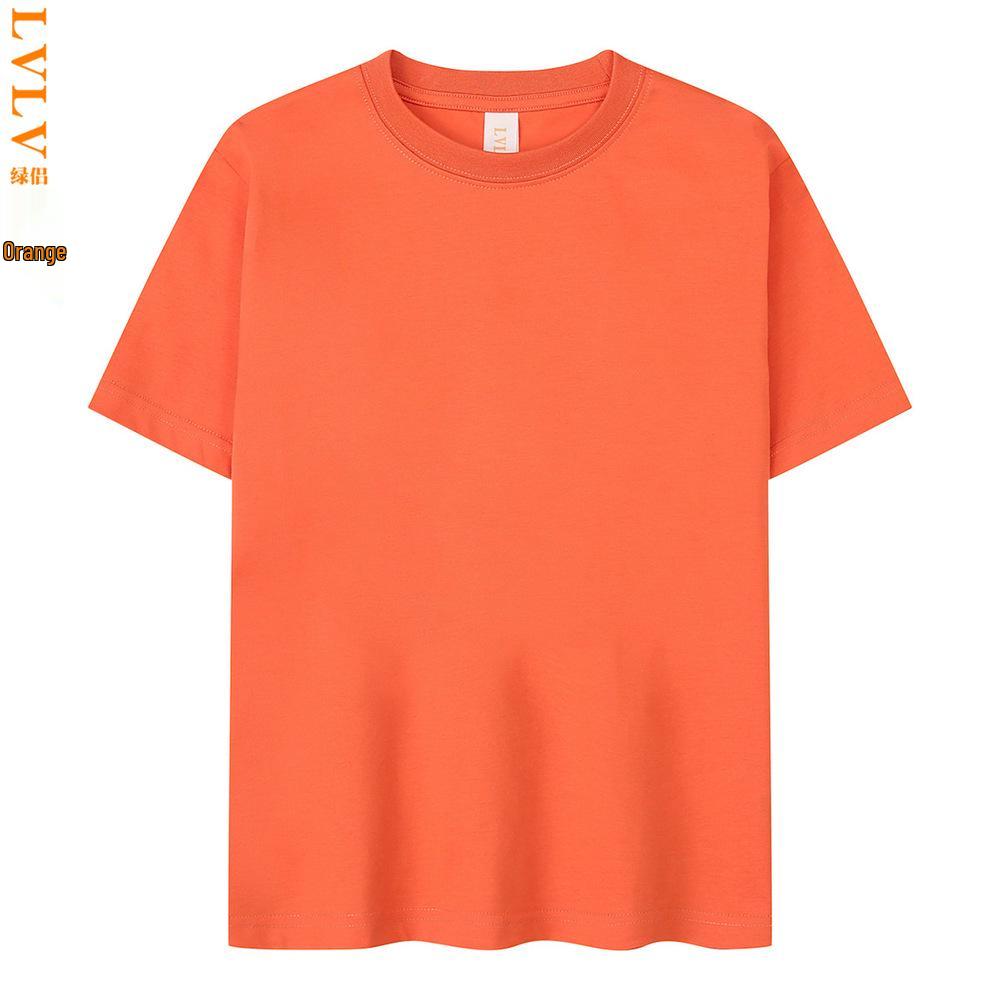 LVLV Kids' Ice Cool Combed Cotton Crew Neck T-Shirt, Short Sleeve, Parent-Child Design with Printed Logo for Boys and Girls.