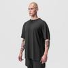 Summer American Sports Fitness Short-sleeved Men's Mesh Splicing Breathable American Round Neck Loose Solid Color T-shirt