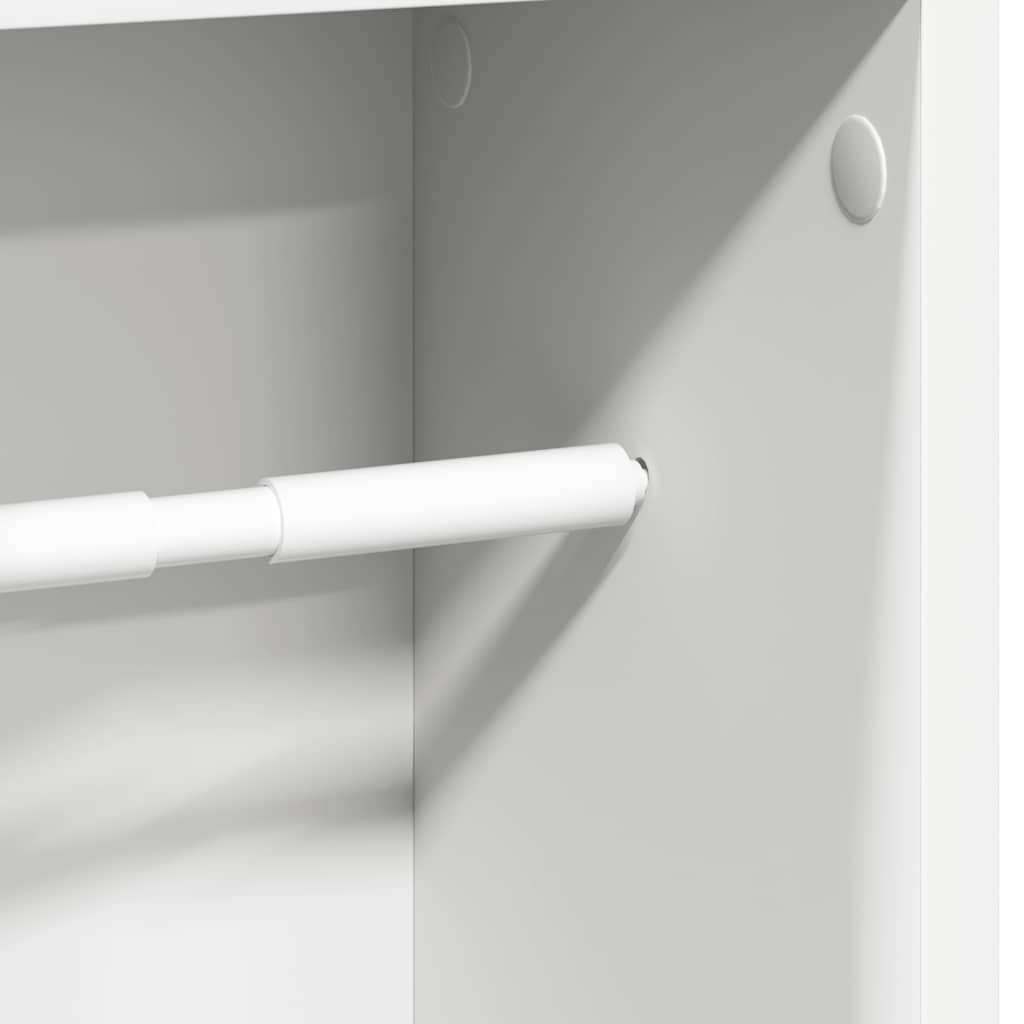 Bathroom Cabinet with Toilet Paper Holder White 20.5 X 20 X 90 Cm