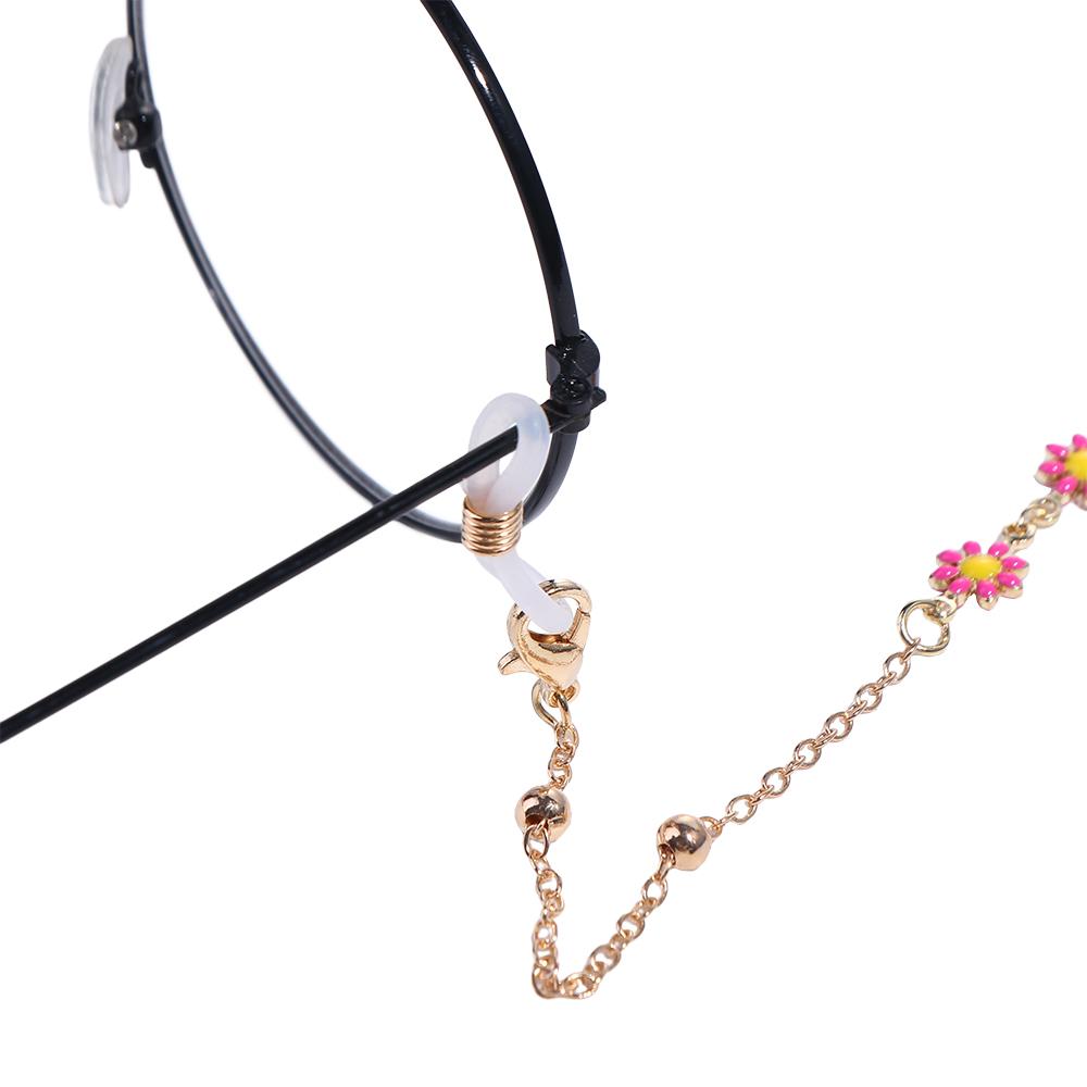 Vintage Fashion Colorful Flower Eyewear Accessories Sunglasses Chain Eyeglasses Lanyard Mask Chain