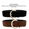 Retro Luxury Design Suede Leather Wide Belt Trendy Casual Pin Buckle Waistband Versatile Trouser Dress Belts For Women