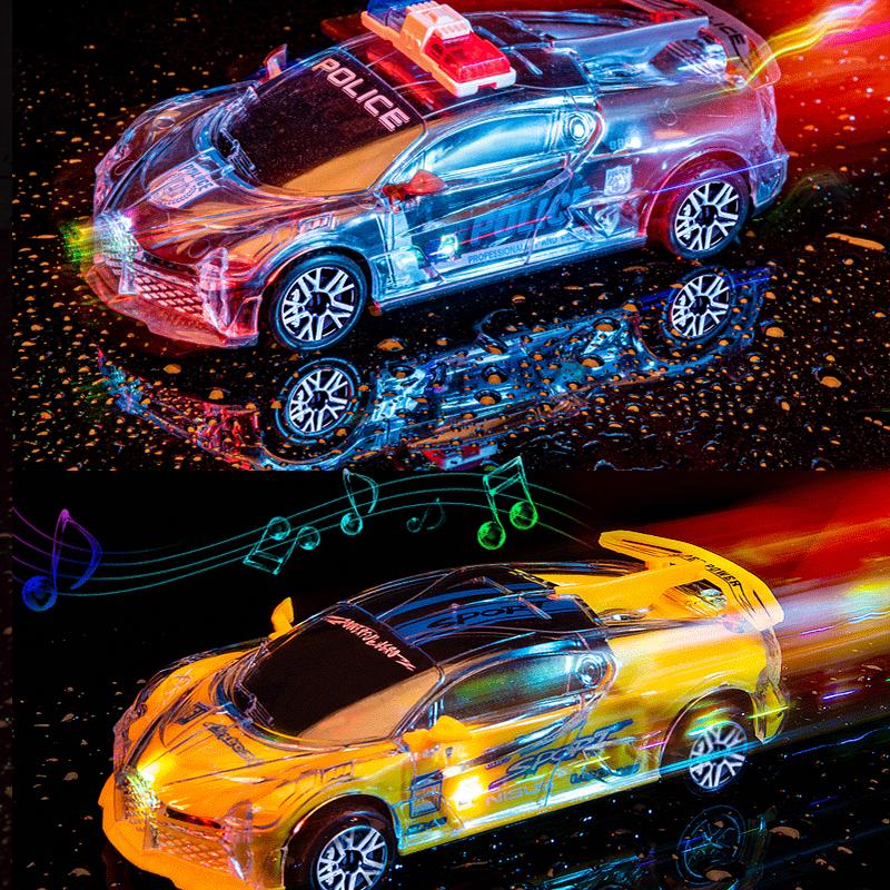 Children Toys Cars Cool Universal Wheel Toy Car with Sound Electric  Inertial Toy Sports Car Glowing Toy Car Kids Boy Toys Gift