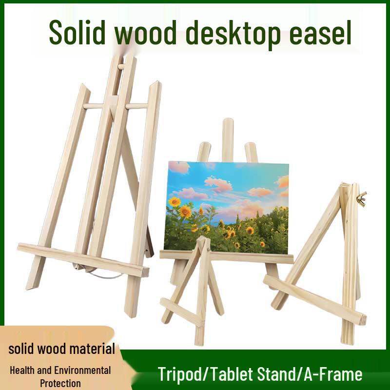 Wooden Foldable Mini Tabletop Easel for Painting and Sketching