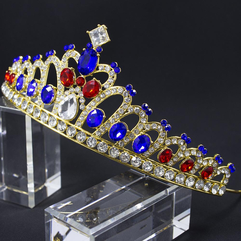 New Retro Crown Women's Full Drill Crown Jewelry Crown Gift Headpiece