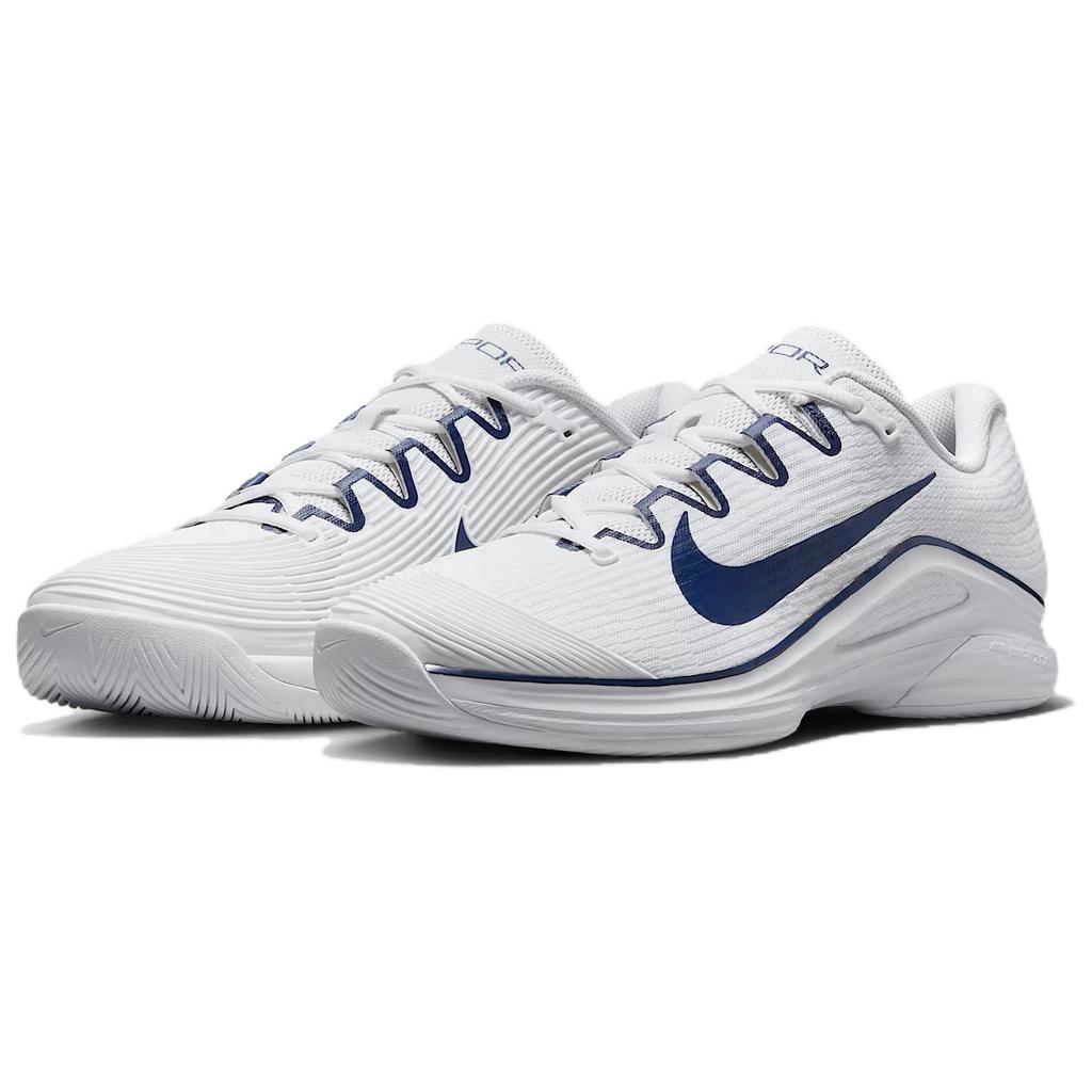 Nike Court Air Zoom Vapor 12 HC White Midnight Navy Men Sneakers IB7168-100