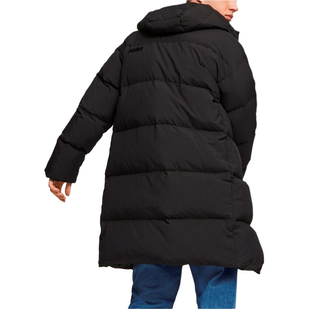 Men's Coat PUMA Long Hooded Down Coat Down Jackets & Coats Unisex Black