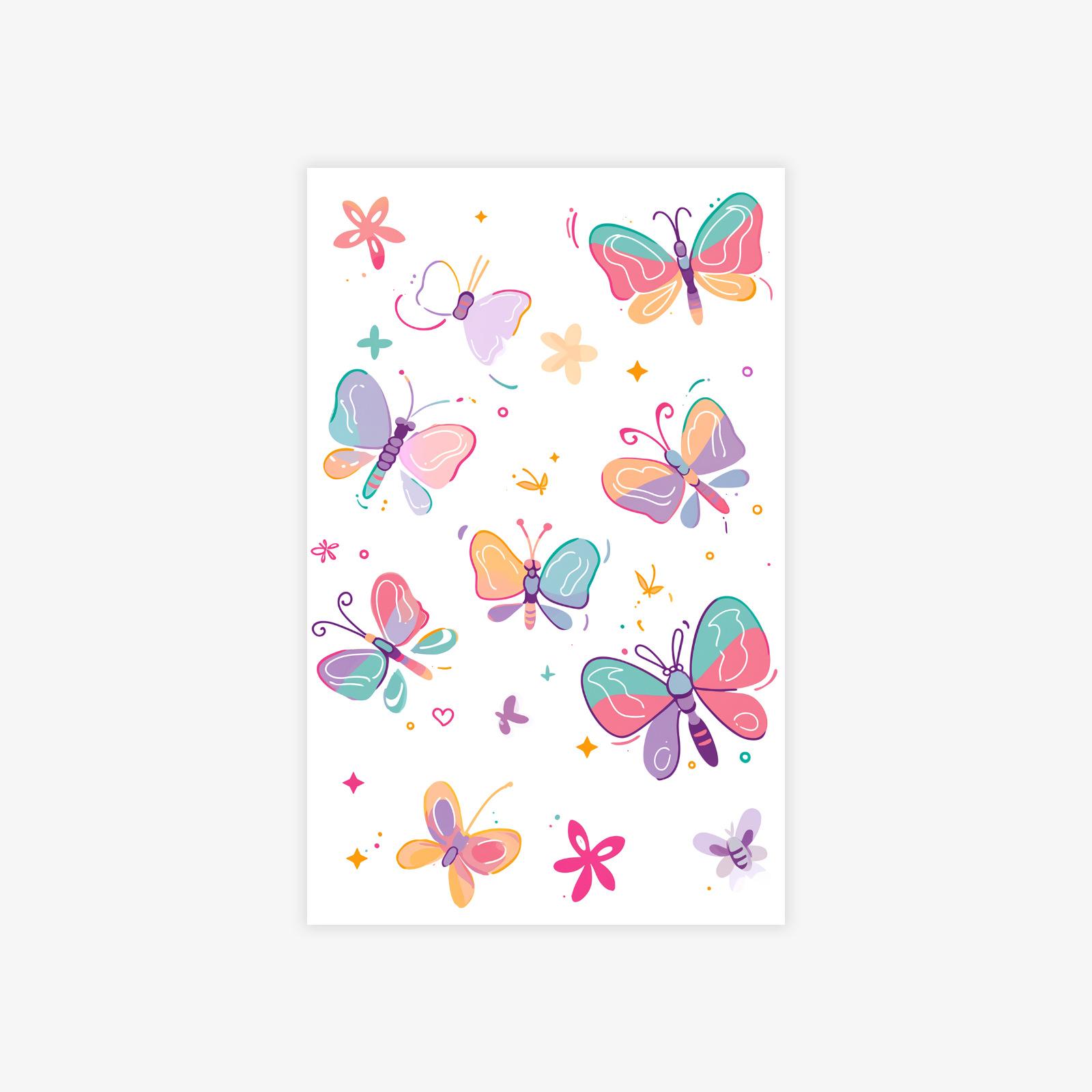 

The wind is beautiful, simple, small, fresh collarbone fingers, sun, moon and stars tattoo stickers 12*19