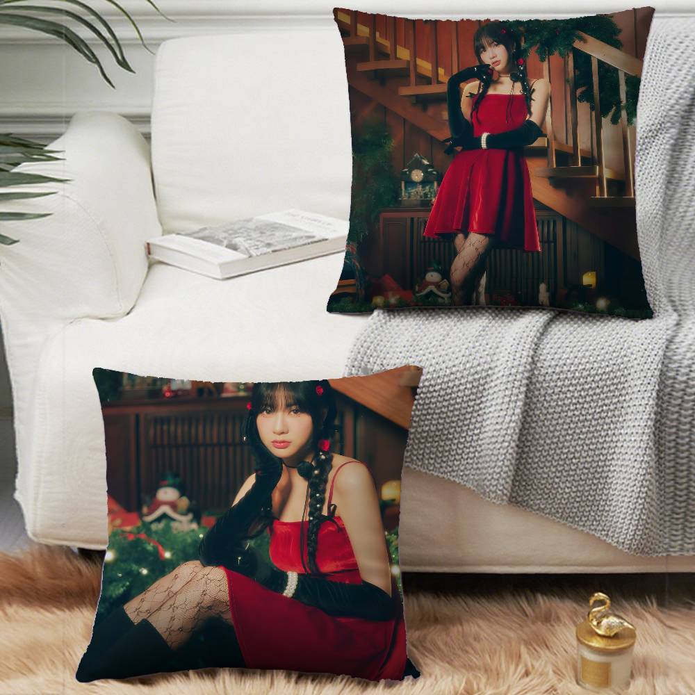 Kpop Apink Doll In 'Pink Christmas' Pillow Case Square Pillow Bedroom Sofa Leisure Comfort Cushion Living Room Home Decoration