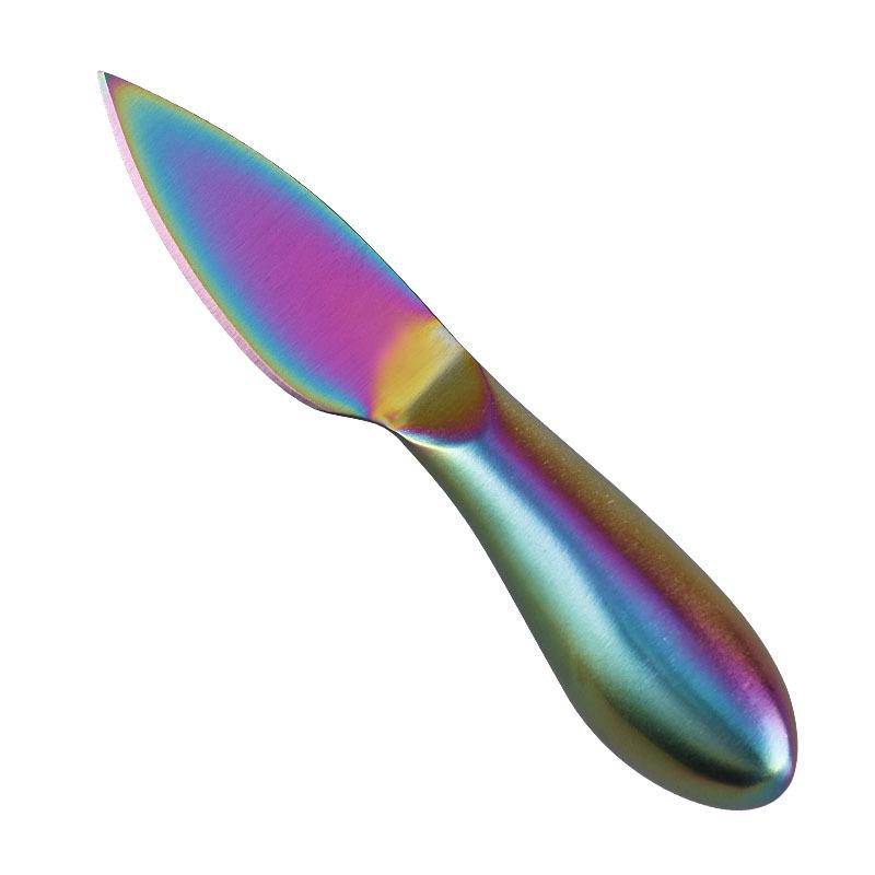 Stainless Steel Titanium Cheese Knife with Hollow Handle