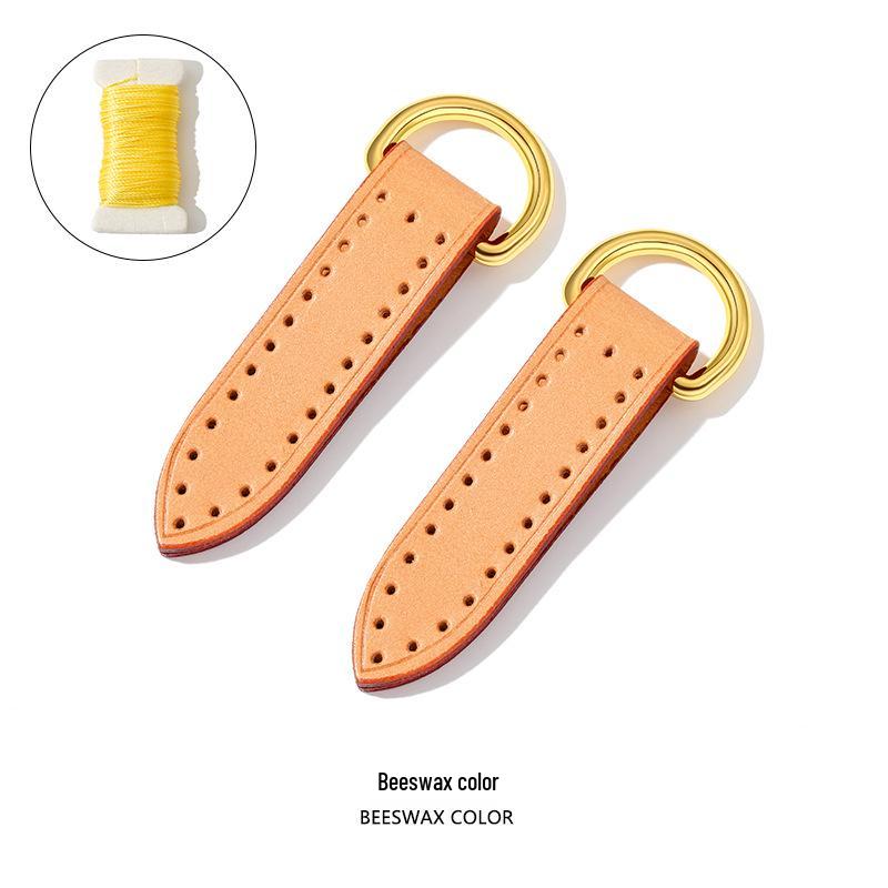 

Ма Хуан Ши Накладки на уши из натуральной кожи первого слоя ручной работы, боковины маленькой сумки «сделай сам» ручной строчки, кожа растительного дубления D-68.