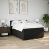 Box Spring Bed with Mattress Black 140 X 200 Cm Fabric