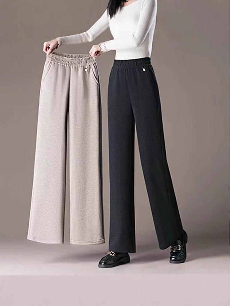 2025 Herbst Elastischer Bund Gerades Bein Freizeithose für Frauen mittleren Alters – Vielseitig, Figurformend Mittelhochtailliert