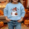 Kids Halloween Printed Long Sleeve Loose Fit Hoodie Pullover for Costume Party