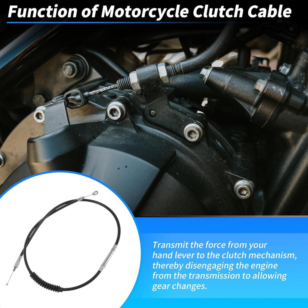 140cm/55.11" Clutch Cable for Harley Davidson Sportster XL883 XL1200 XL 883 1200 1986-2013 for Harley Sportster Models 2004-2020 Motorcycle Extended