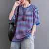 T-shirt for Women Summer Large Size Cotton T-shirt Soft Loose Printed Casual Comfortable Pullover T-shirt Top