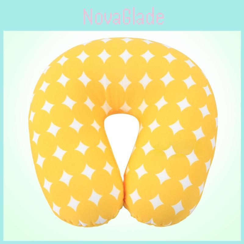 U Shaped Neck Support Pillow With Printed Cover For Office Rest And Travel