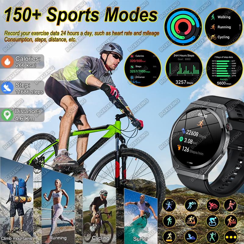New Ultra Thin Smart Watch Men HD  150+Sports NFC GPS Track IP68 Waterproof Health Monitor Bluetooth Call Smartwatch Woman
