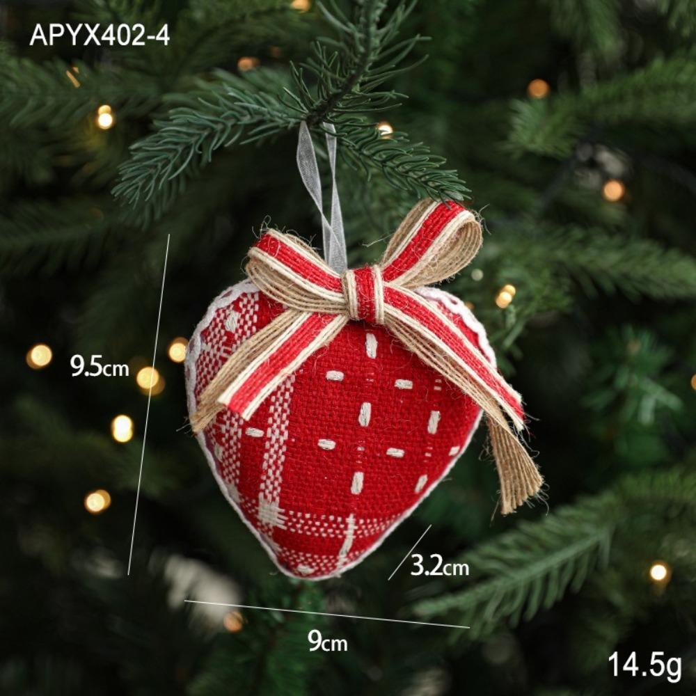 Cloth Craft Christmas Tree Ornament Hangging Delicate Christmas Decoration Handmade Boots and Hat Designs Christmas Caps Pendant