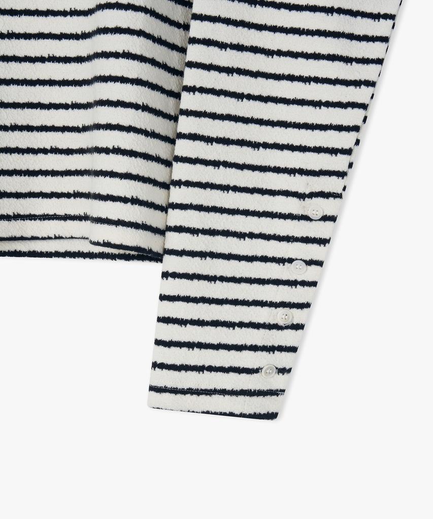Peullojeulum Stripe Noise Henleyneck Black