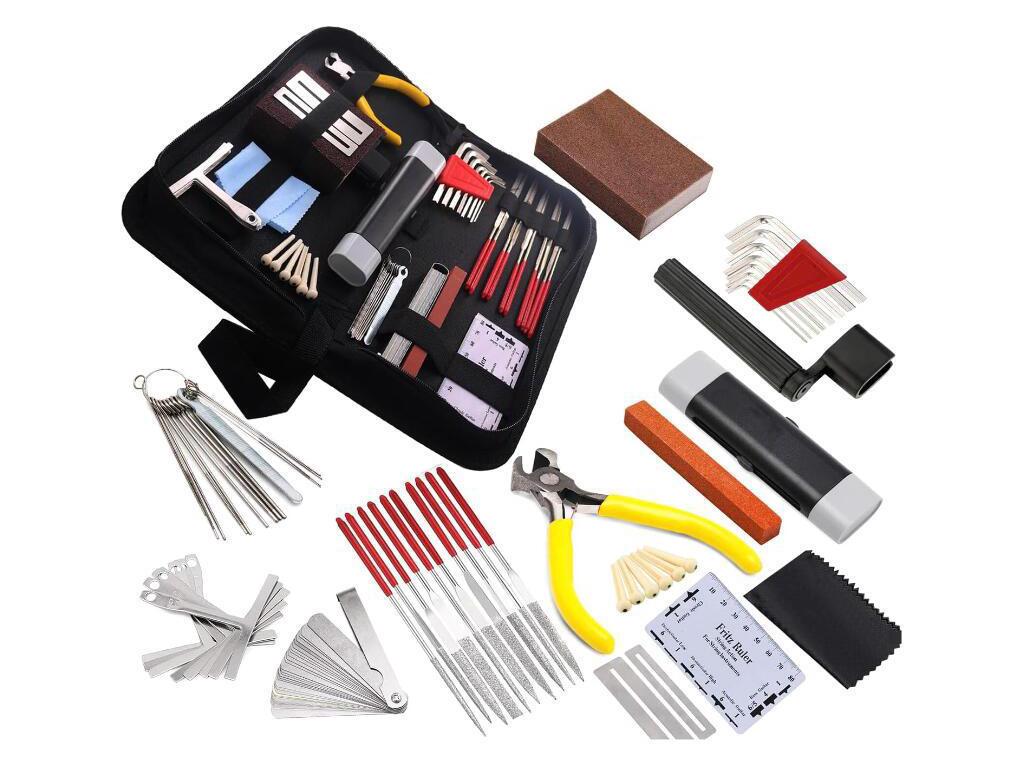 Guitar Maintenance Kit: Neck Adjustment, Nut Sanding, & String Spacing Tools
