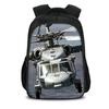 Helicopter Large Capacity Lightweight Double-layer Backpack with New Mechanical Printing the Best Gift for Boy and Girl Schools