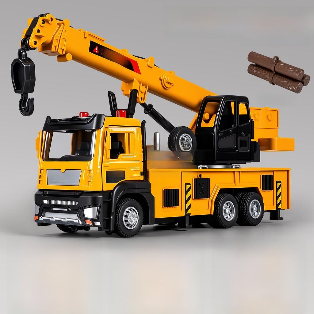 Alloy Inertia Crane Toy Model For Kids With Functional Doors And Rescue Scene Play