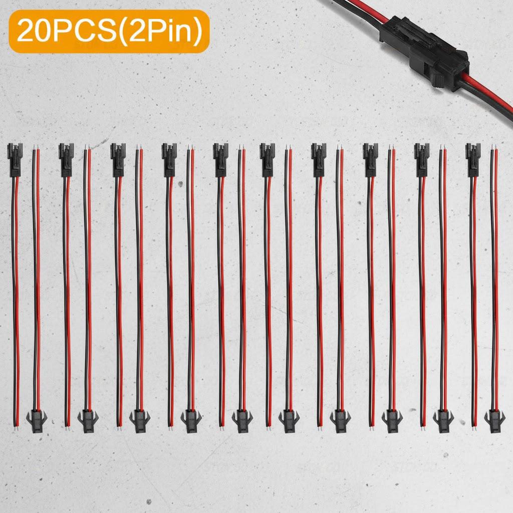 

20Pcs Male Female Wire Connectors for LED Strips and Lamp Drivers 2P 3P 4P 5P Plug Socket Connectors Easy Installation
