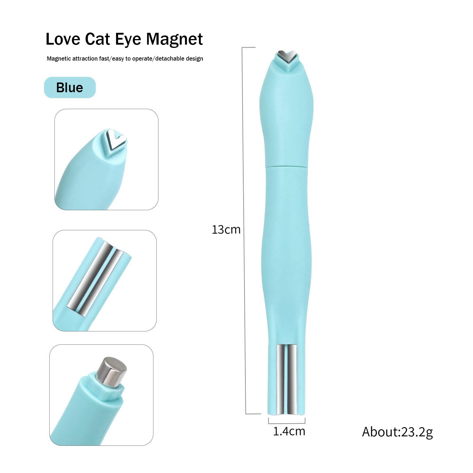 

3D Love Heart Nail Magnet 3in1 Cat Eye Effect Double Line Moon Snake Pattern French Nail UV Attraction Magnetic Stick Manicure зелёный
